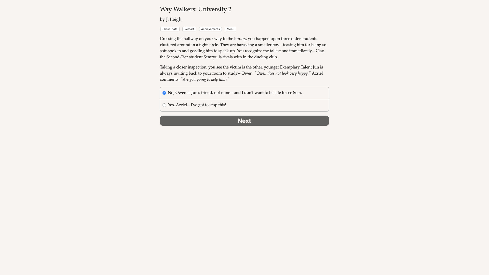 Way Walkers: University 2 Demo #0