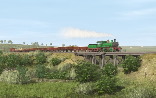 скриншот Trainz 2019 DLC - Victorian Railways V Class 2 Tone Green 3