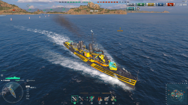 скриншот World of Warships — Gearing: Gold Bug 3