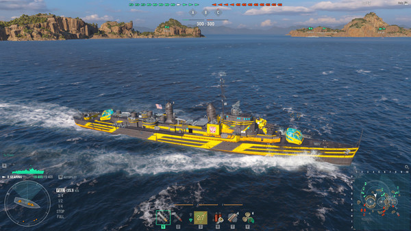 скриншот World of Warships — Gearing: Gold Bug 4