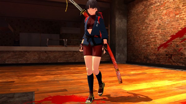 скриншот OneeChanbara ORIGIN - Exclusive Saki Costume: Tsubaki-Style Mortal Combat Gi: Dark Navy 1