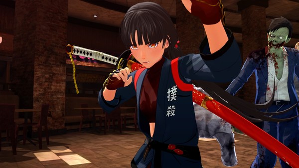 скриншот OneeChanbara ORIGIN - Exclusive Saki Costume: Tsubaki-Style Mortal Combat Gi: Dark Navy 0