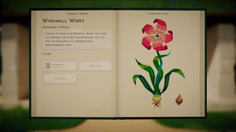 Księga botaniczna z gry pc botany manor