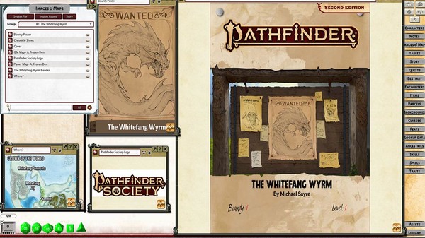 скриншот Fantasy Grounds - Pathfinder 2 RPG - Pathfinder Society Bounty #1: The Whitefang Wyrm 0