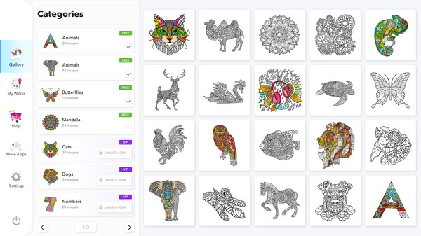 Coloring Book for Adults — скриншот