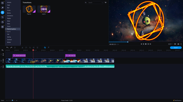 скриншот Movavi Video Editor Plus 2021 - Future is now Set 1