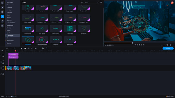 скриншот Movavi Video Editor Plus 2021 - Technology Set 0