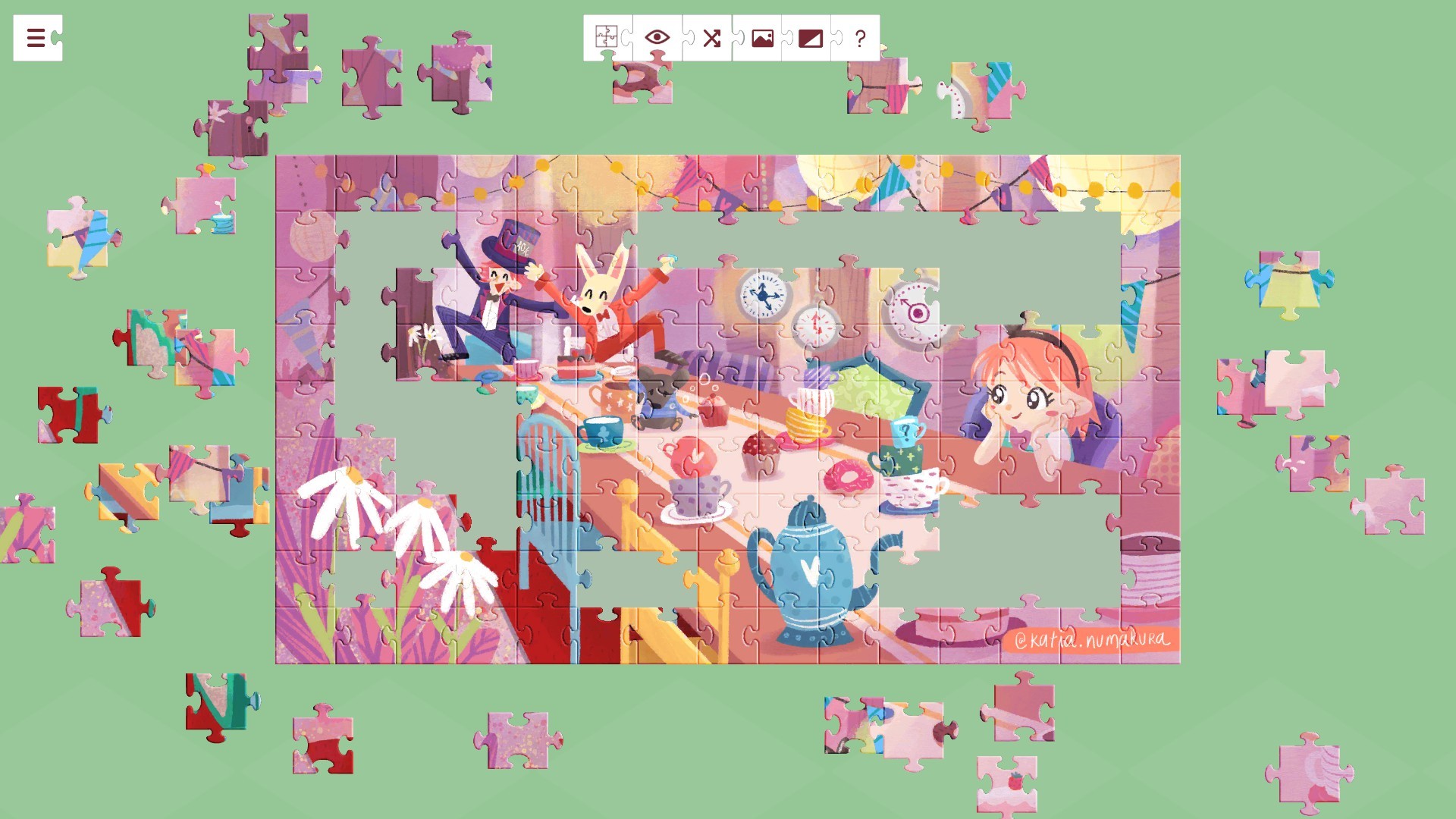 Alice in Wonderland - a jigsaw puzzle tale screenshot 1