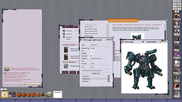 скриншот Fantasy Grounds - Interface Zero 3.0 Players Guide to 2095 4