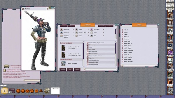 скриншот Fantasy Grounds - Interface Zero 3.0 Players Guide to 2095 0