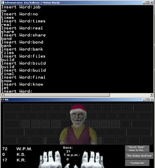 скриншот Touch Typing Home Row Speed Grinder - iReact Gnomey Christmas Onscreen Keyboard 1