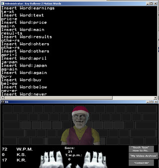 скриншот Touch Typing Home Row Speed Grinder - iReact Gnomey Christmas Onscreen Keyboard 2