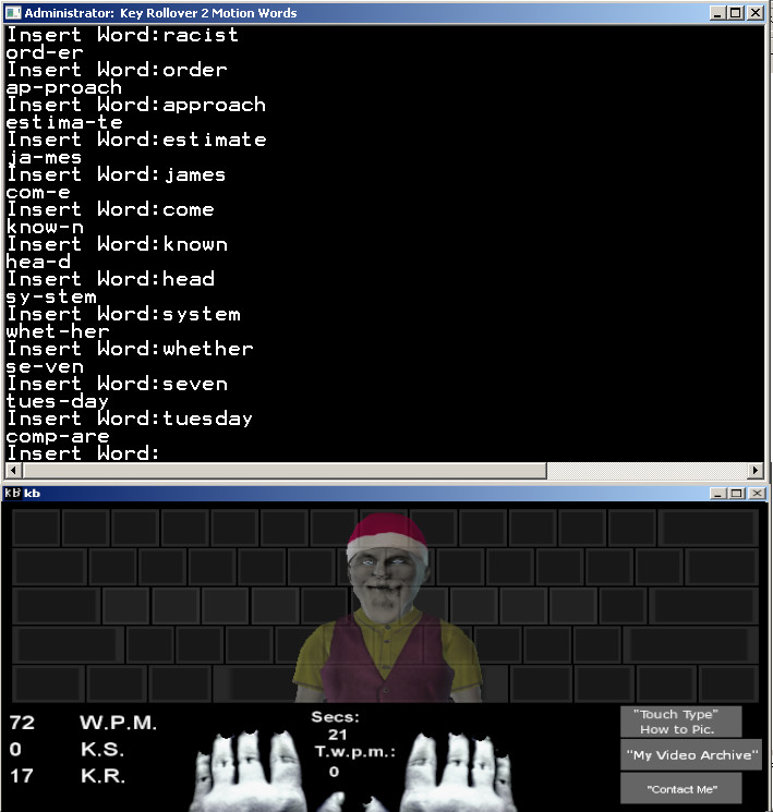 Touch Typing Home Row Speed Grinder - iReact Gnomey Christmas Onscreen Keyboard #4