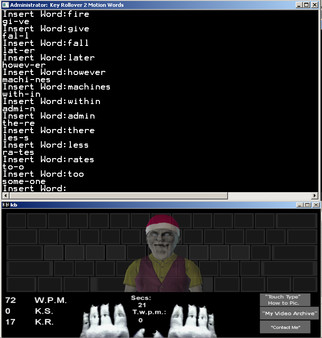 скриншот Touch Typing Home Row Speed Grinder - iReact Gnomey Christmas Onscreen Keyboard 4
