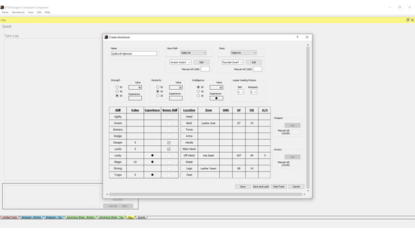 D100 Dungeon - The Adventurers Companion