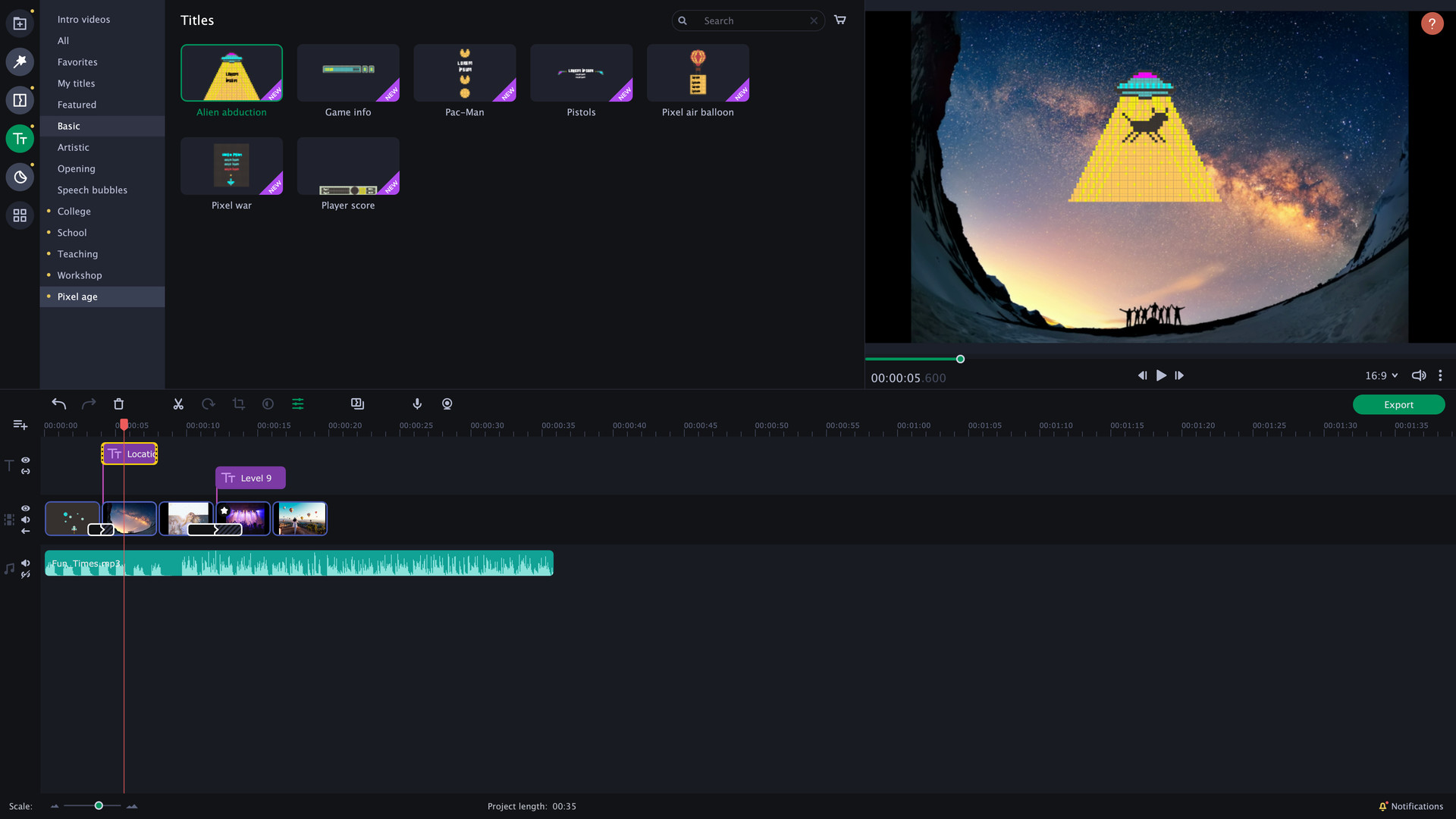 Movavi Slideshow Maker 8 Effects - Pixel Age Pack #3