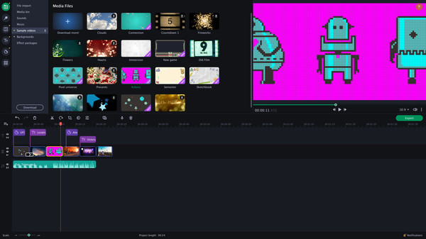 скриншот Movavi Slideshow Maker 7 - Pixel Age Pack 0