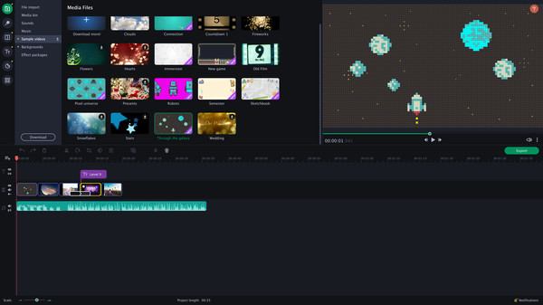 скриншот Movavi Slideshow Maker 7 - Pixel Age Pack 3