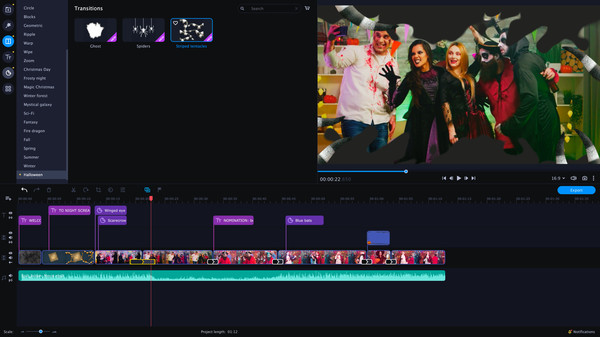 скриншот Movavi Video Editor Plus 2020 - Halloween Pack 2