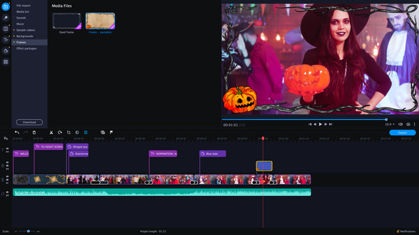скриншот Movavi Video Editor Plus 2020 - Halloween Pack 3