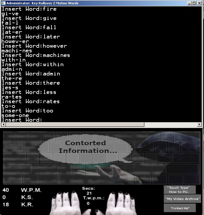 Touch Typing Home Row Speed Grinder - Contorted Information Skin + Physical Access Ethical Hacking Windows Xp, Vista, 7, 8, 10 & Linux Tutorial Access #5
