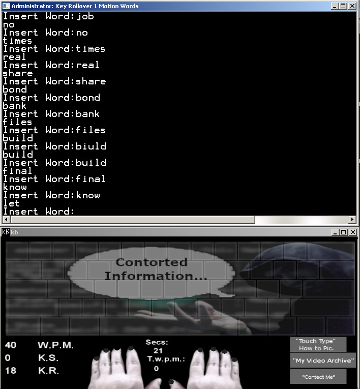 Touch Typing Home Row Speed Grinder - Contorted Information Skin + Physical Access Ethical Hacking Windows Xp, Vista, 7, 8, 10 & Linux Tutorial Access #2
