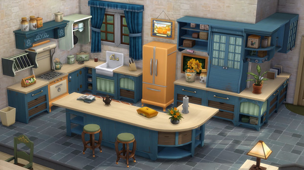 скриншот The Sims 4 Country Kitchen Kit 1