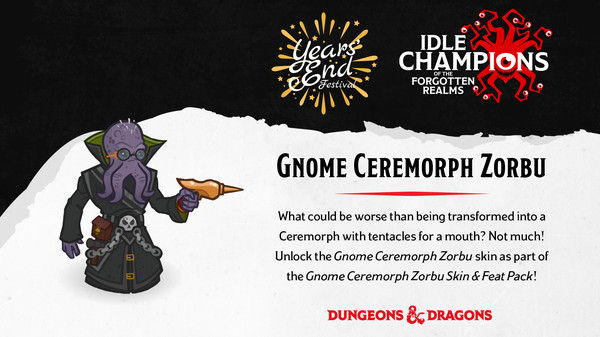 скриншот Idle Champions - Gnome Ceremorph Zorbu Skin & Feat Pack 2