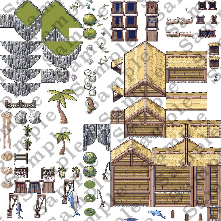 RPG Maker MV - Tropical Island Game Assets screenshot screenshot 5