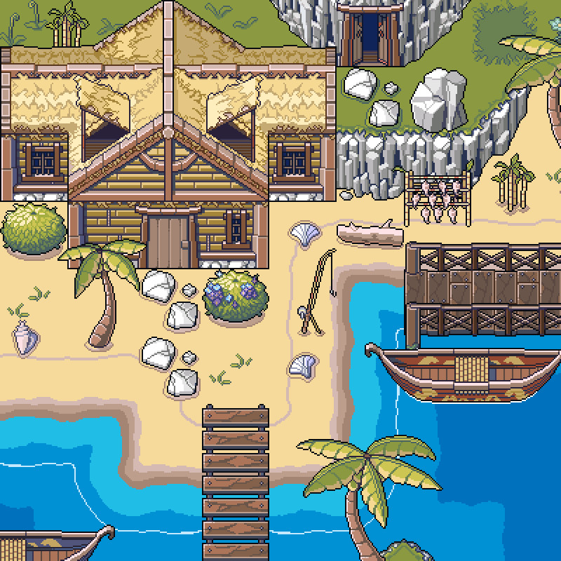 RPG Maker MV - Tropical Island Game Assets Featured Screenshot #1