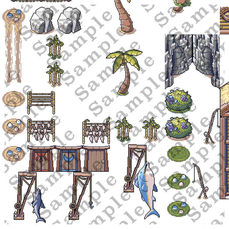 RPG Maker MZ - Tropical Island Game Assets screenshot screenshot 6