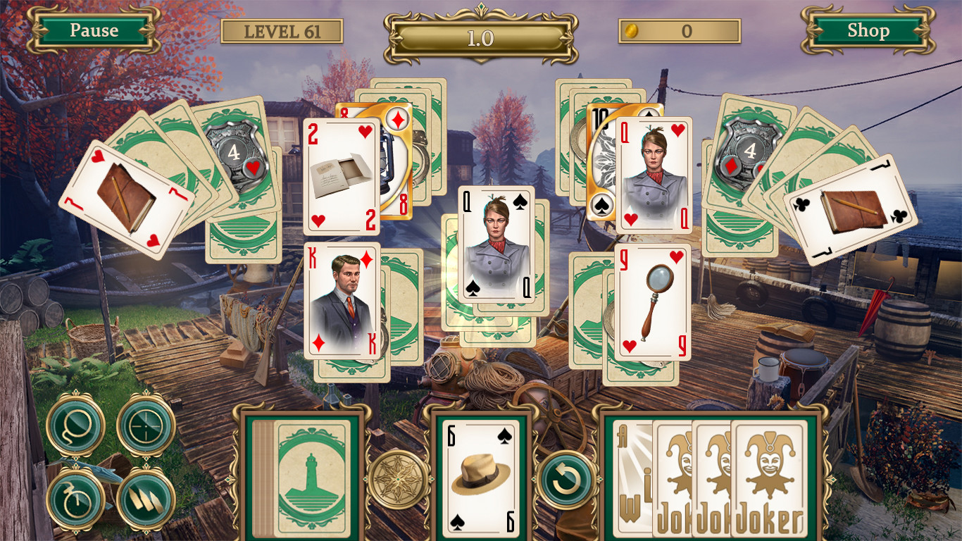 Detective notes. Lighthouse Mystery Solitaire screenshot 1