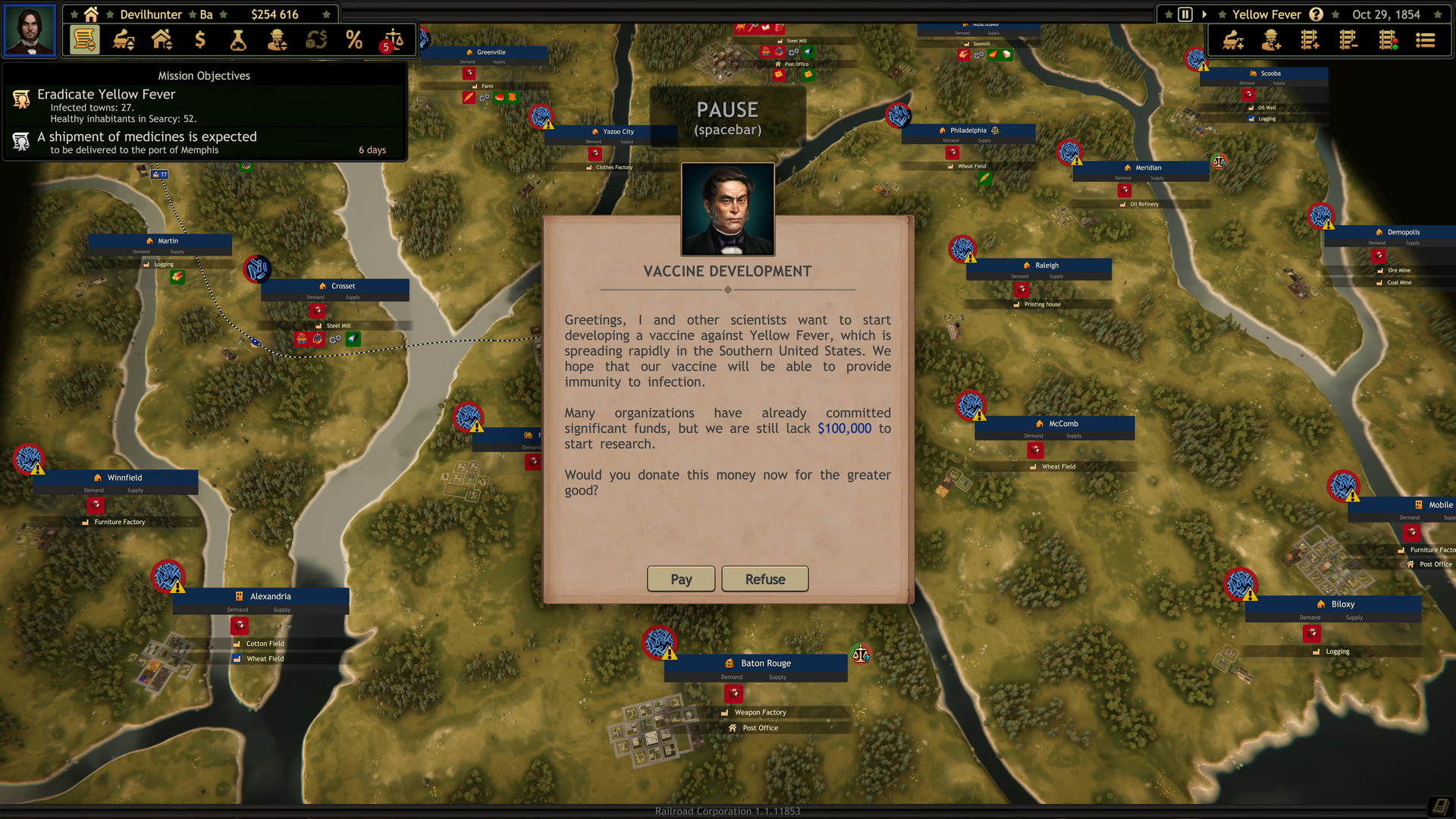 Railroad Corporation - Yellow Fever DLC screenshot screenshot 6