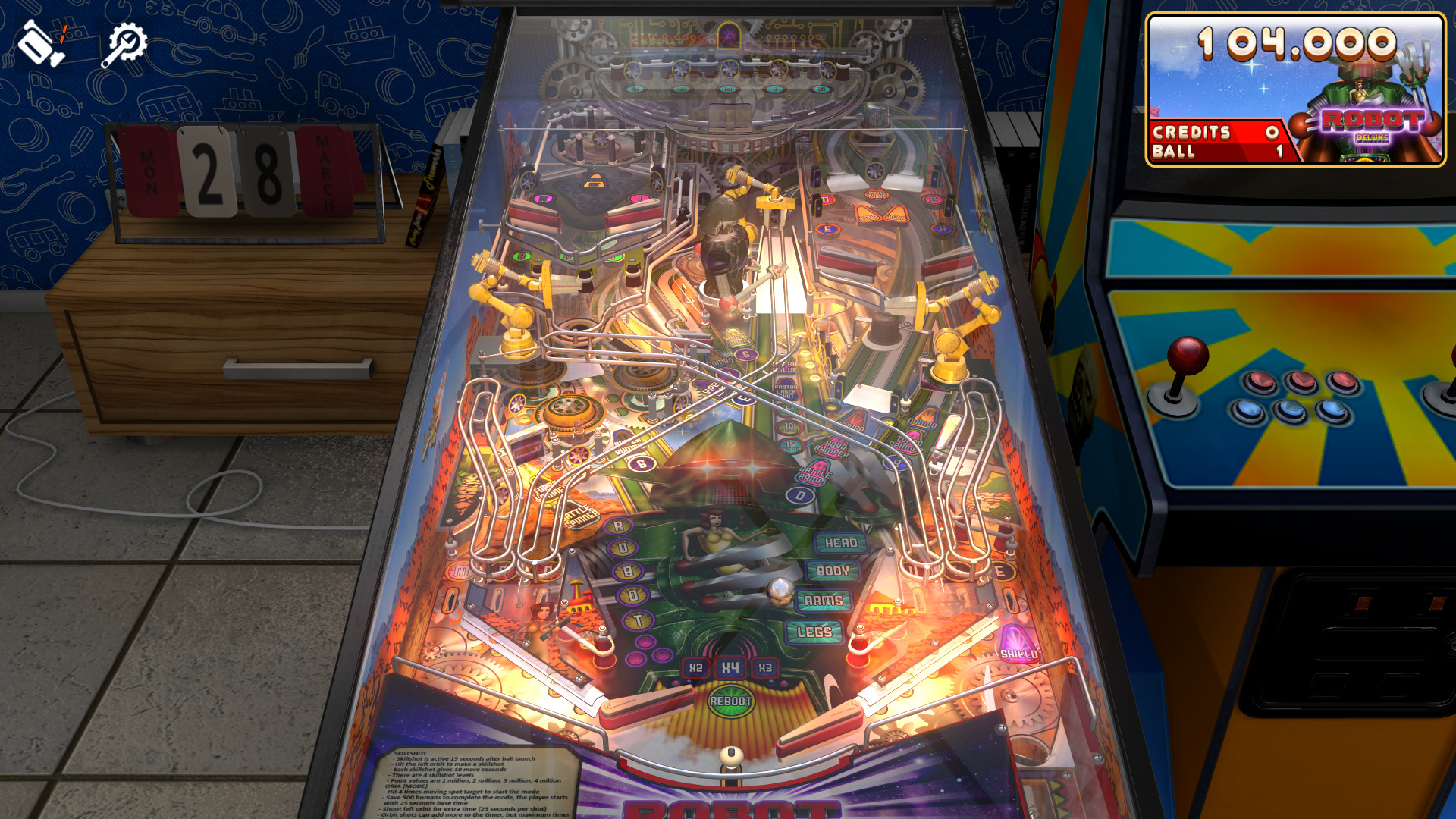 Zaccaria Pinball - Robot Deluxe Pinball Table Featured Screenshot #1