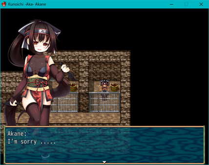 Coming down in the world of a battle nation RPG "Kunoichi Akane" game for Linux 1