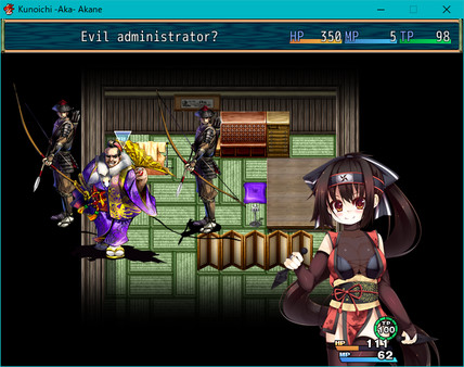 Coming down in the world of a battle nation RPG "Kunoichi Akane"for windows and Linux 1