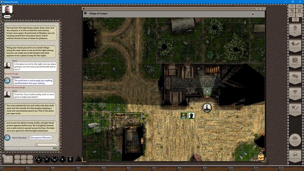 скриншот Fantasy Grounds - Black Scrolls Village (Map Tile Pack) 0