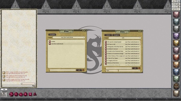 скриншот Fantasy Grounds - Rumours, Notes and Books Collection 3