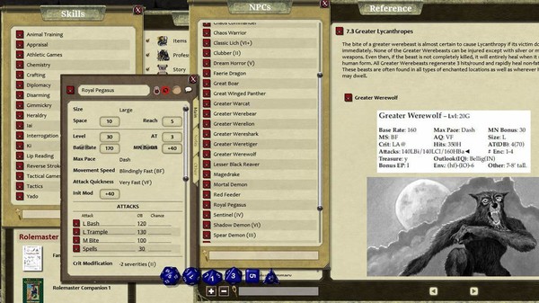 скриншот Fantasy Grounds - Rolemaster Companion I 1