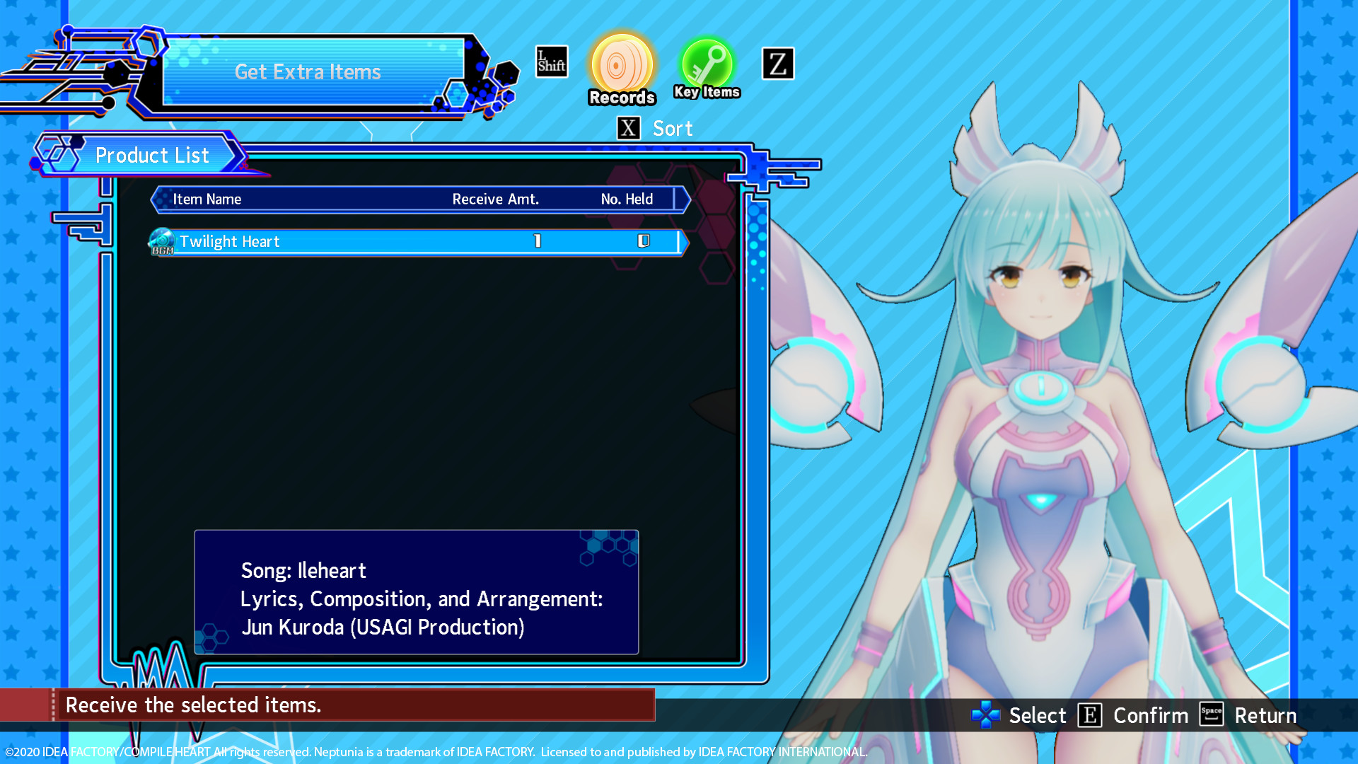 Steam Neptunia Virtual Stars In Game Bgm Ileheart Twilight Heart