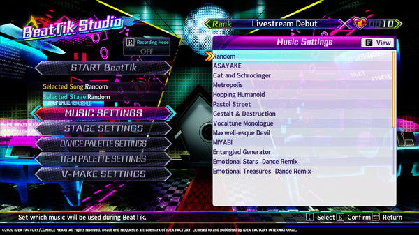 скриншот Neptunia Virtual Stars - Unlock All BeatTik Songs 0