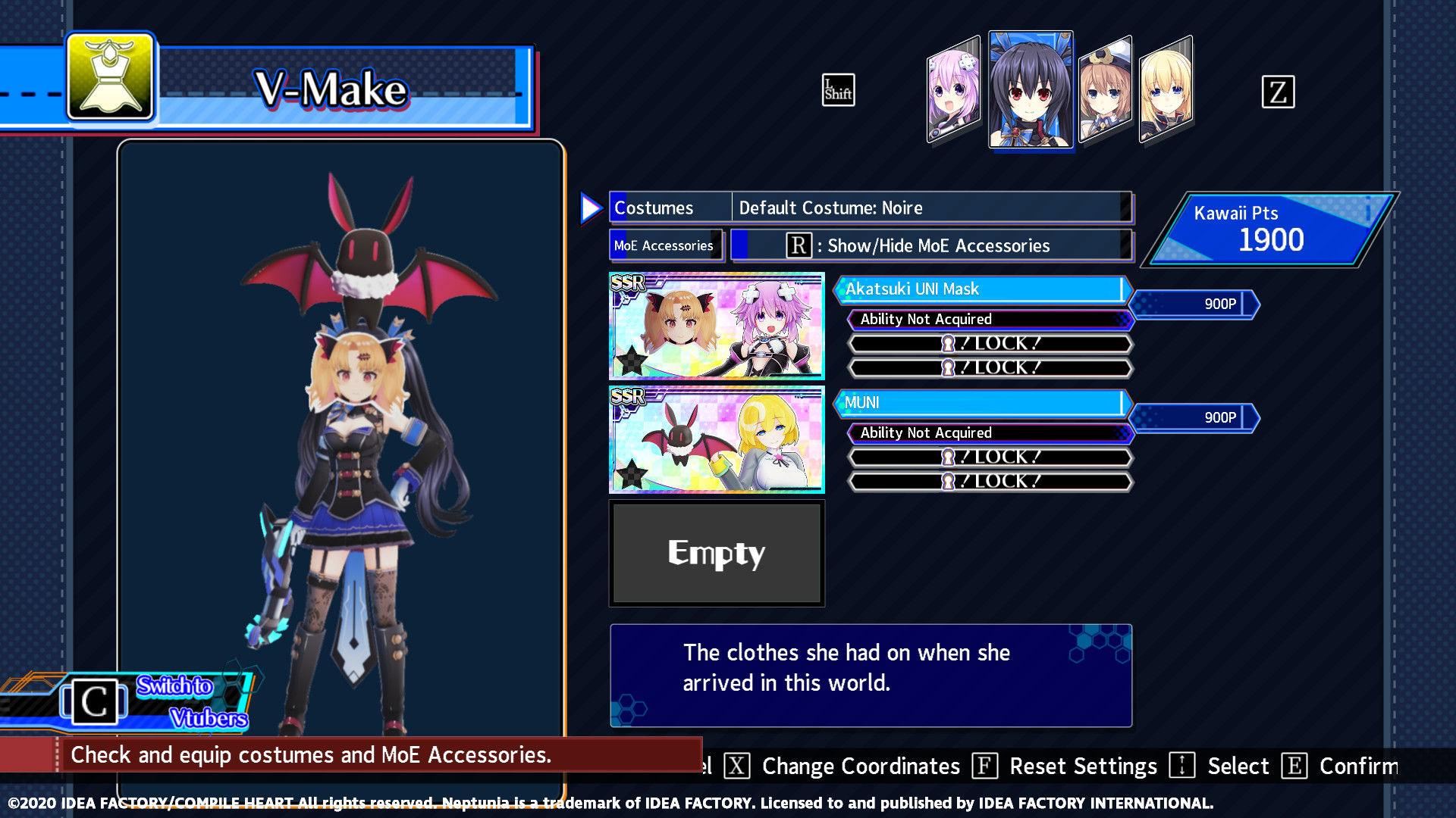 Neptunia Virtual Stars - Akatsuki UNI Pack #2