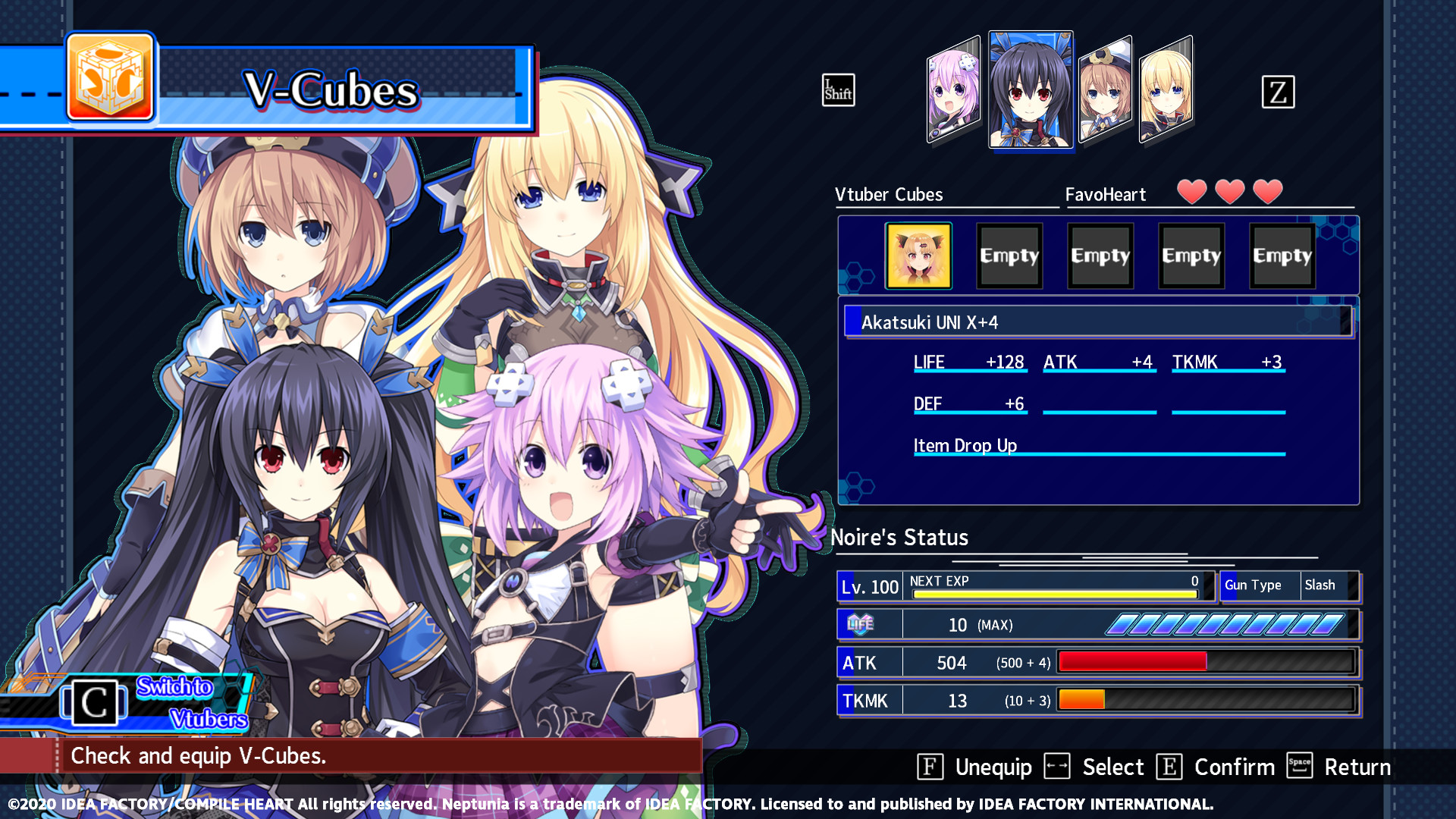 Neptunia Virtual Stars - Akatsuki UNI Pack #3