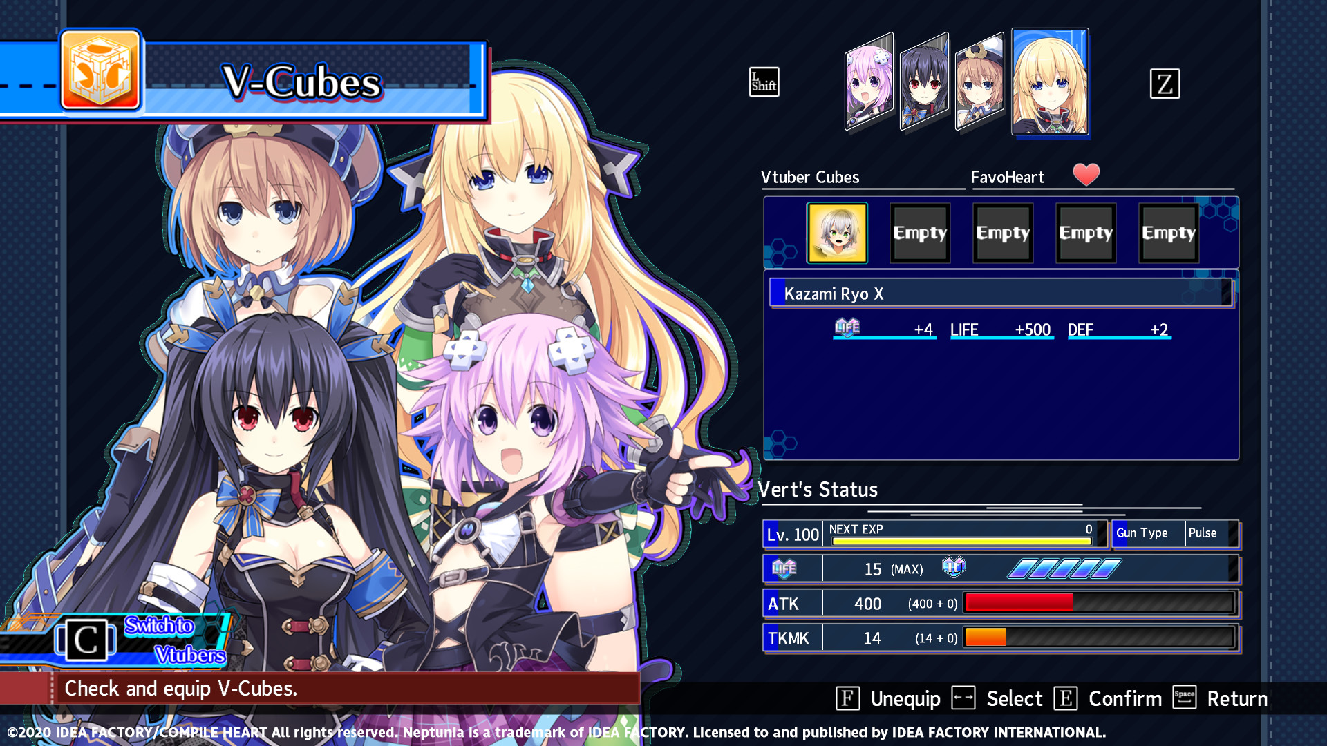 Neptunia Virtual Stars - Game Club Project Pack #4