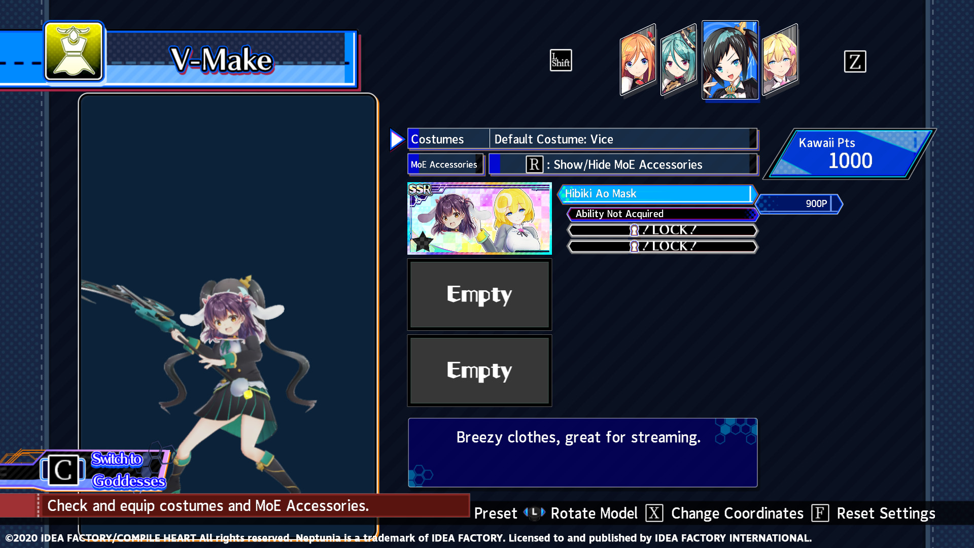 Neptunia Virtual Stars - Hibiki Ao Pack #2