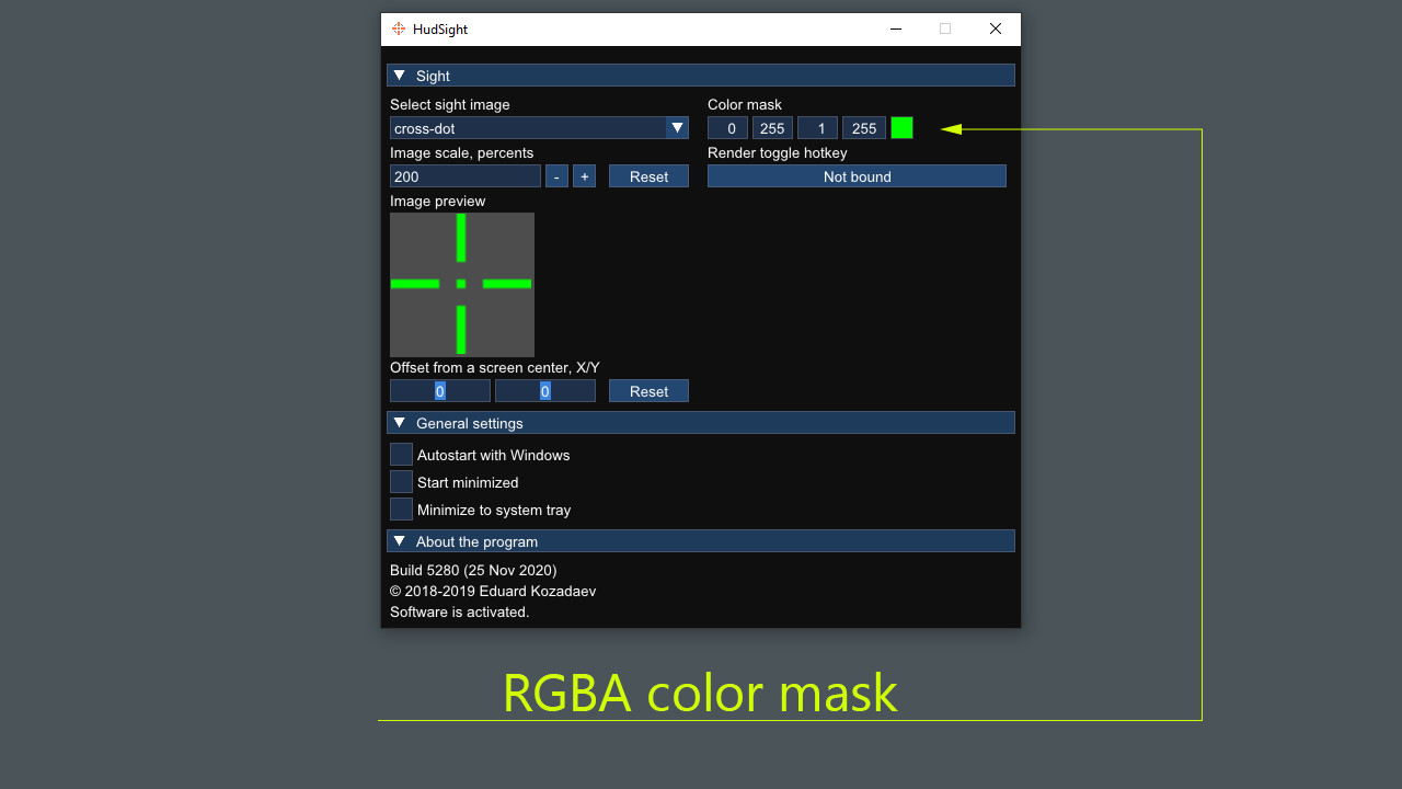 crosshair overlay software definition