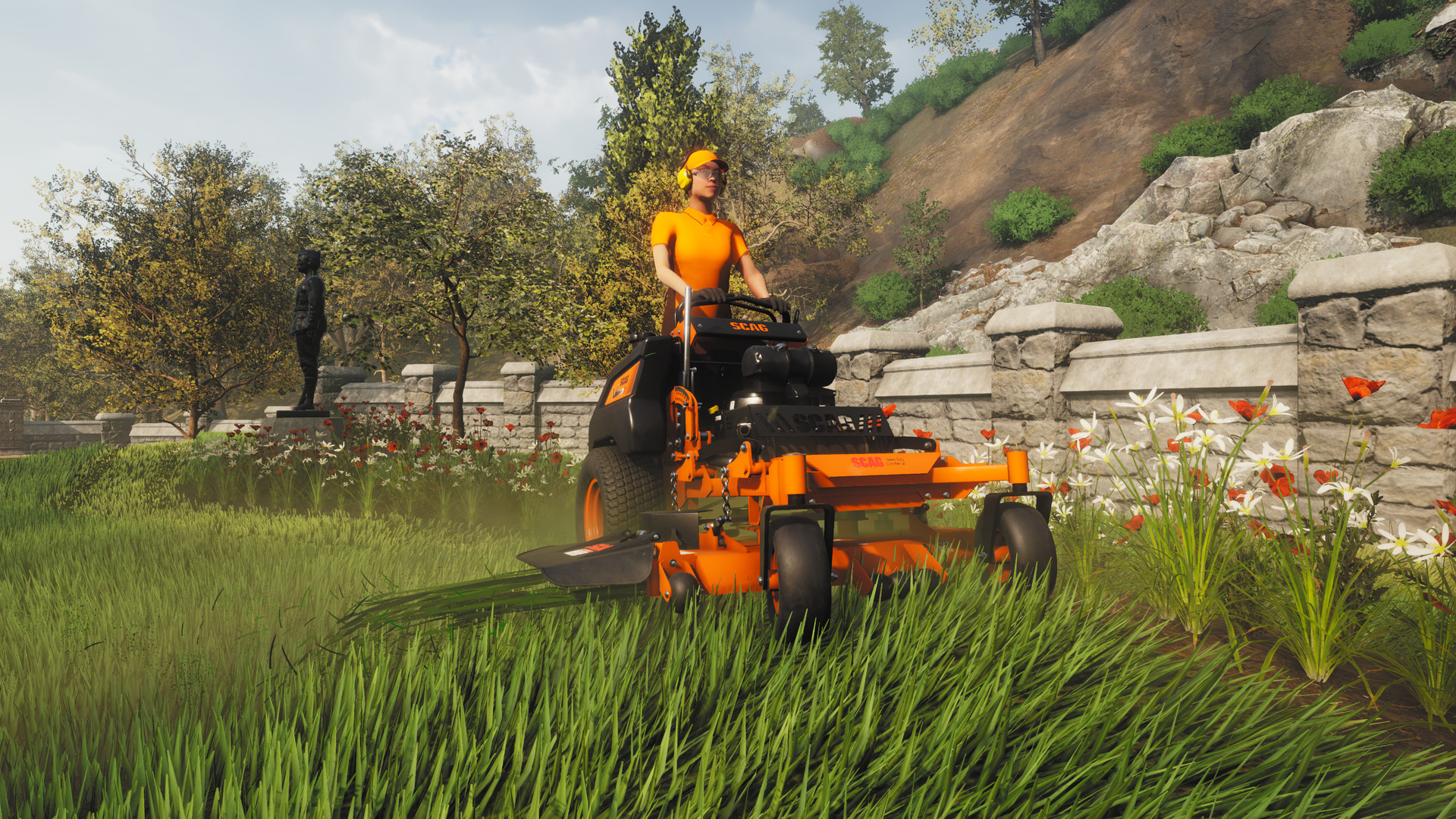 Lawn Mowing on Steam Simulator