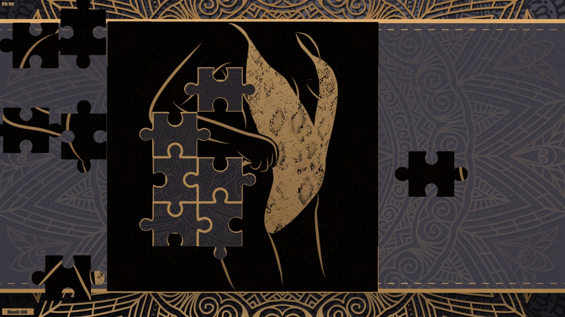 LineArt Jigsaw Puzzle - Erotica 2 #4