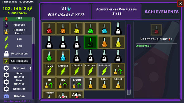 Idle Research game for windows Pc 1