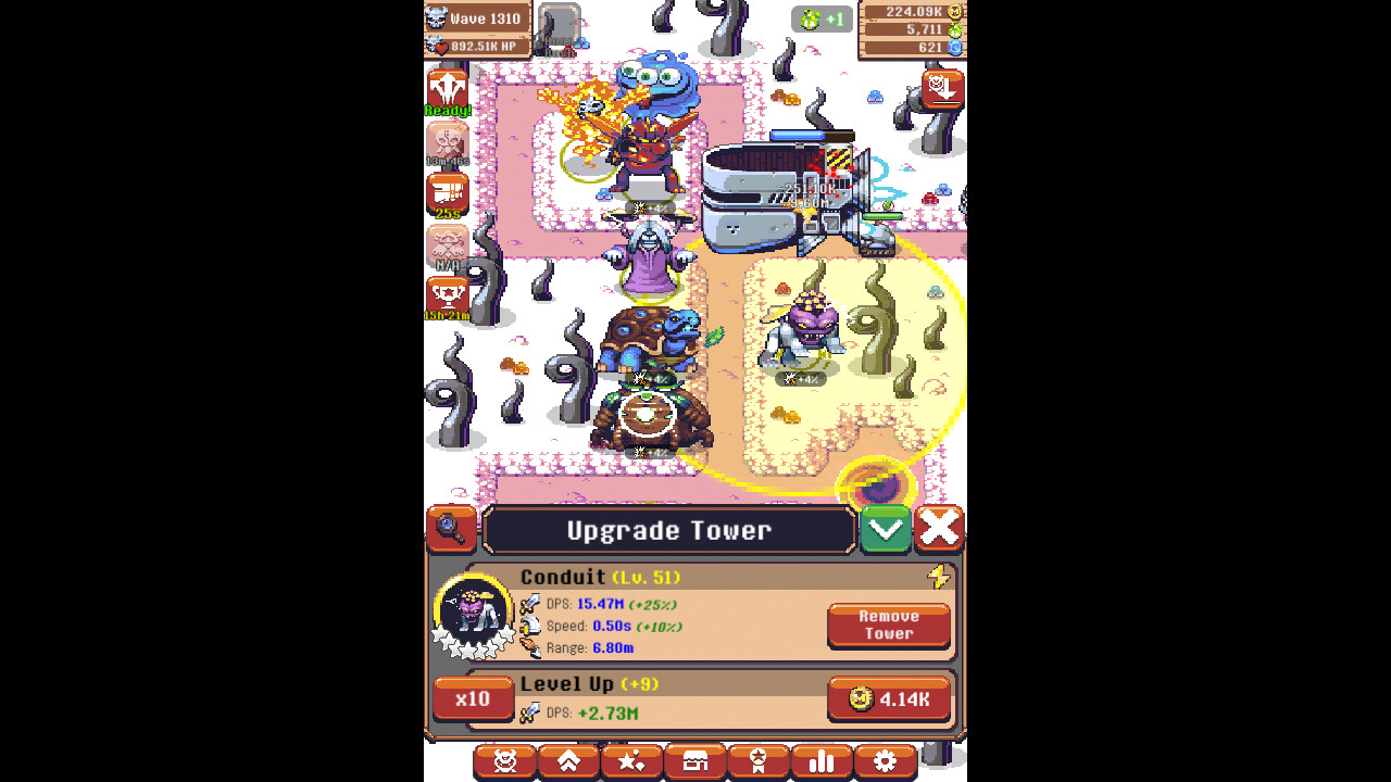 idle monster td research max levels